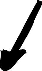 Black Hand-Drawn Downward Right Arrow