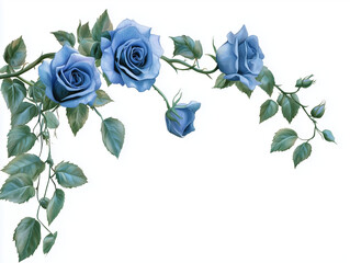 bouquet of blue roses