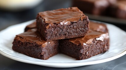 Plated choco brownie treat