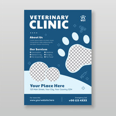 Veterinary clinic flyer template