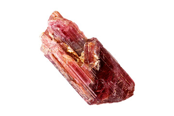 Obraz premium Tourmaline mineral stone in the breed a white background close up