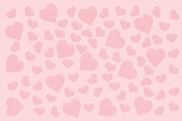 tinted photograph, pink color. pink hearts on a pink background. Background for a postcard