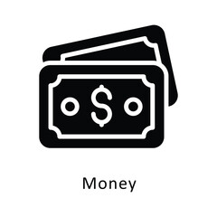 Money vector Gylph Icon. Eps 10 File
