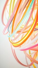 Abstract Colorful Swirls and Curves