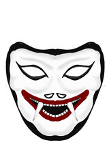 Illustration of a ghost mask with a transparent background 