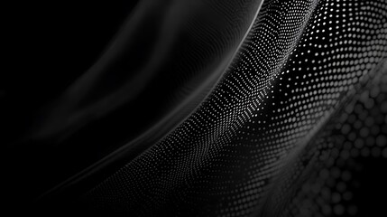 Fototapeta premium Abstract Dark Grey Digital Wave Pattern. AI Generated