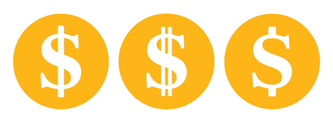 symbol dolara zestaw ikon, grafika wektorowa © robert6666