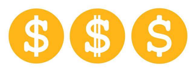 symbol dolara zestaw ikon, grafika wektorowa © robert6666