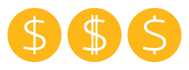 symbol dolara zestaw ikon, grafika wektorowa © robert6666