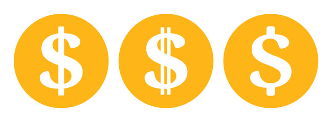 symbol dolara zestaw ikon, grafika wektorowa © robert6666