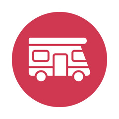 Bus Vector Gylph Icon. Eps 10 file 