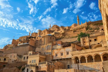 Fototapeta premium Turkey Country. Old Town with Stone Buildings in Eastern City of Mardin