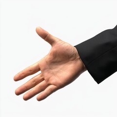 Obraz premium Realistic Outstretched Hand Displaying Gesture of Invitation or Welcome in a Studio Setting