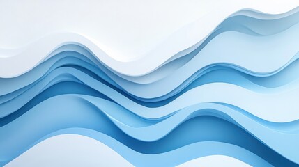 Fototapeta premium A 3D wavy background with blue and white gradients is used to create a sense of technology and modernity for the conference