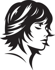 NInja Girl Face Minimalist Design