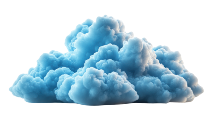 blue clouds isolated on white background