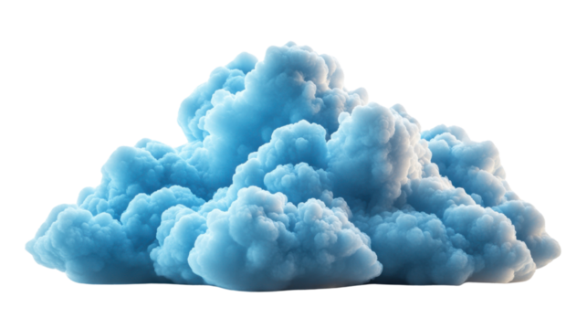 blue clouds isolated on white background