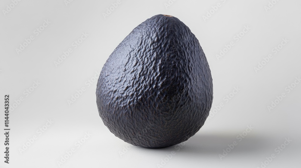 Aufkleber fresh ripe avocado on white background showcasing its texture and form with full depth of field perf
