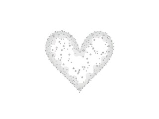 Fototapeta premium A white heart with small white flowers on it. AI Generated