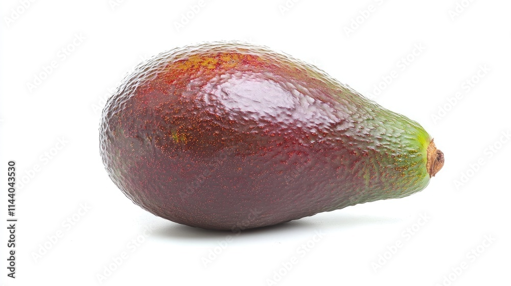 Aufkleber ripe avocado fruit isolated on clean white background showcasing its rich texture and color ideal fo