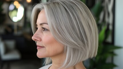 Obraz premium Angled Lob for older woman