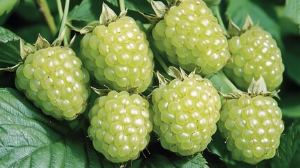 Ripe raspberry in garden