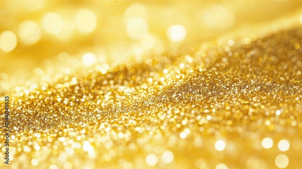Poster gold glittering abstract bokeh background with sparkling light reflections creating a warm and invit