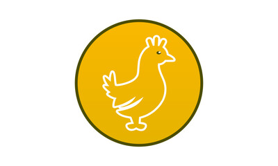 chicken, rooster, poultry, icon, bird, graphic, hen, symbol, food, sign,