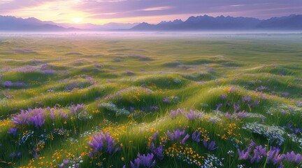 Fototapeta premium Flowering Meadow in Spring.