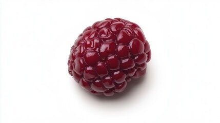 Juicy red raspberry isolated on white background perfect for food photography and healthy lifestyle concepts