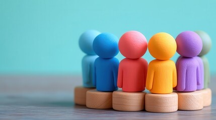 team dynamics flat design front view professional theme animation colored pastel