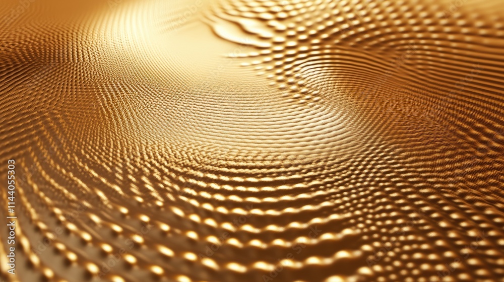 Poster golden abstract texture with wave patterns reflecting light creating a luxurious and elegant backgro