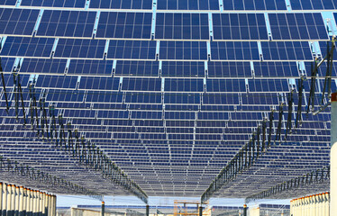 On site construction of photovoltaic panels