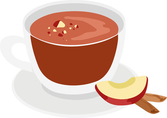 Warm Apple Cinnamon Drink in Cup