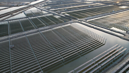 Drones capture on-site construction of photovoltaic panels