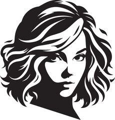 NInja Girl Face Minimalist Design