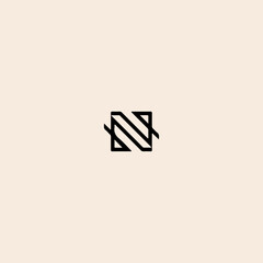 Letter N logo icon flat vector design.