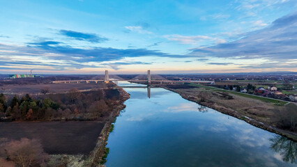 Suspended bridge on Vistula