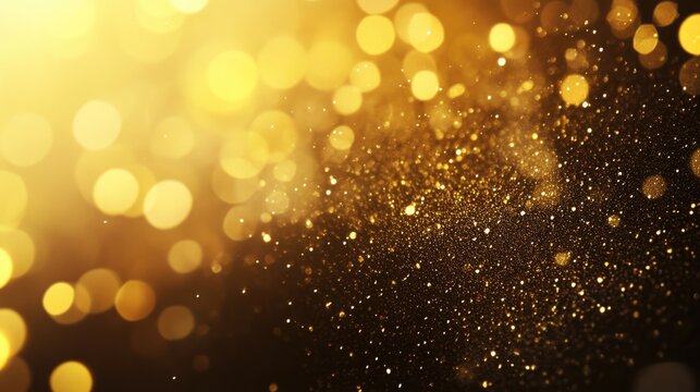 Glittering gold bokeh texture for elegant backgrounds luxury designs or festive themes