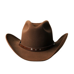 Brown Cowboy Hat on White Background for Fashion and Branding Transparent Background
