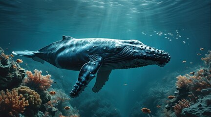 Fototapeta premium The Marvel of the Ocean's Cinema.