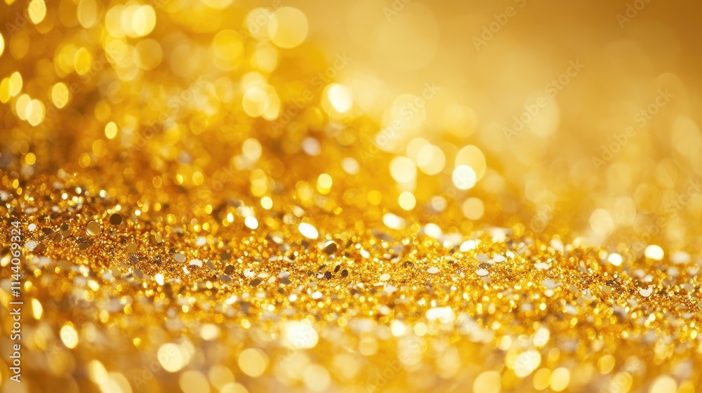 Poster golden abstract background with shimmering bokeh lights creating a festive and vibrant texture for c
