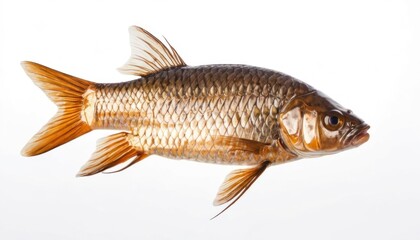 Fototapeta premium Close-up Studio Shot of a Single Brown Fish