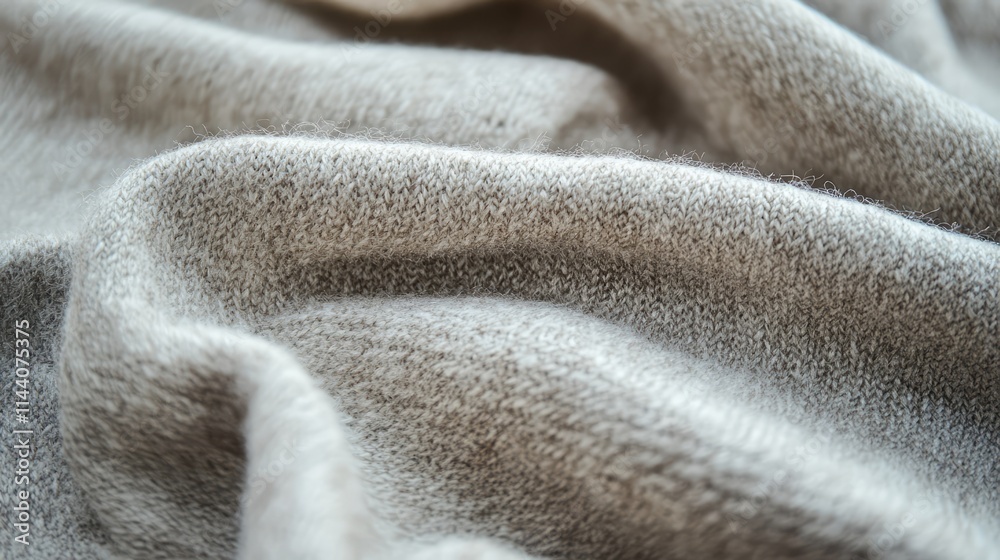 Poster Close up of soft handmade woolen fabric showcasing intricate texture and warmth ideal for textile and fashion design projects