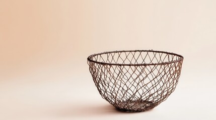 Handcrafted vintage wire basket displayed on a soft neutral background for stylish storage and home decor ideas