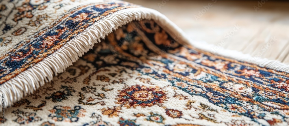 Poster intricate handmade turkish carpet showcasing fine textile craftsmanship with detailed patterns on a 