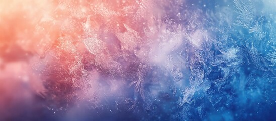 Obraz premium Winter Frost Background with Abstract Ice Patterns and Cool Color Gradient for Festive and Seasonal Designs