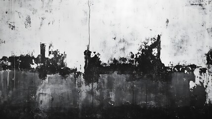 Obraz premium Roughly painted wide photo mockup on textured wall.. AI Generated