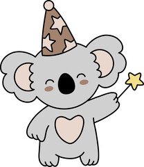 Cozy Koala Bear Nursery Party Hat Kids Cartoon