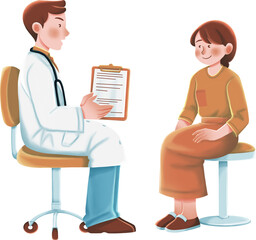 Doctor and Patient Illustration